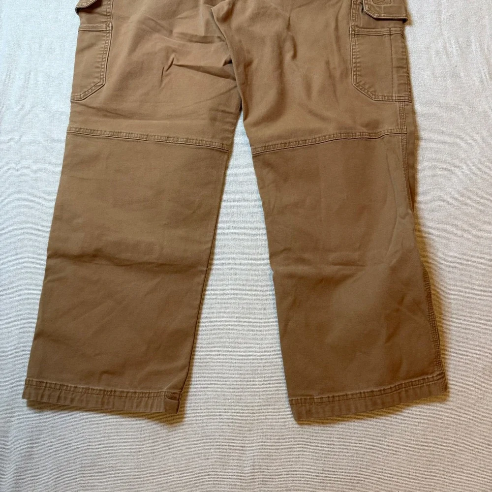 Duluth Trading Co Flex Fire Hose Cargo Pants Mens 40x30 Brown Workwear Utility